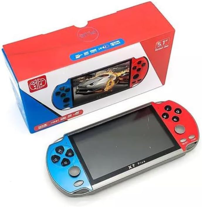 Console de Jogos Portátil X7 Plus + de 1.000 Jogos + Fone de ouvido Cartão de Memória 8GB Console de Video Game Portátil de 5,1 polegadas - YODHE - TekOfertas