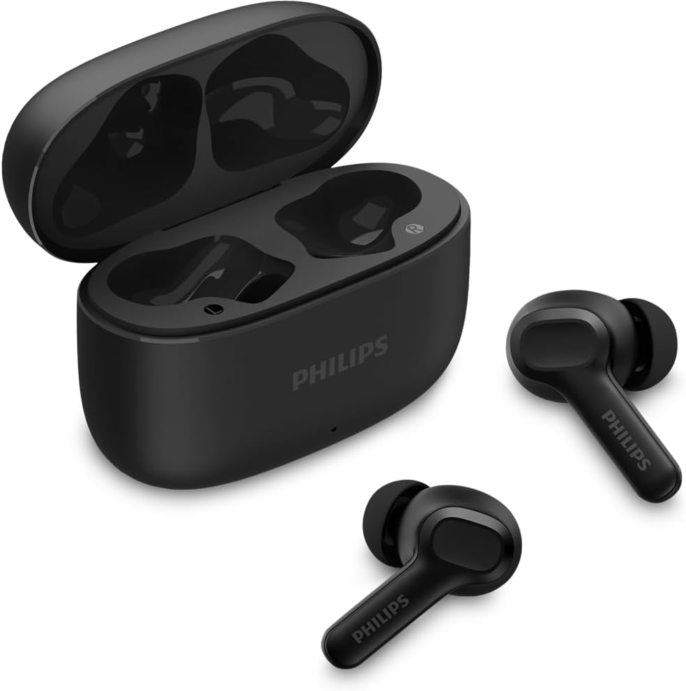 PHILIPS, Fone de Ouvido Sem Fio TWS, TAT1109BK/00, Bluetooth, Com Microfone, Até 24 horas de bateria, Preto - TekOfertas