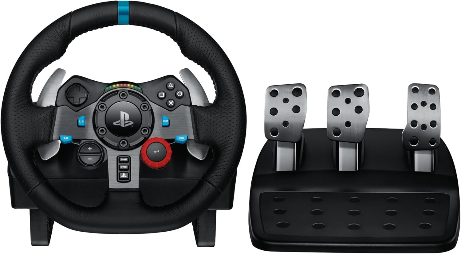 Volante e Pedais Logitech G29 Driving Force com Force Feedback para PS5, PS4, PS3 e PC - TekOfertas