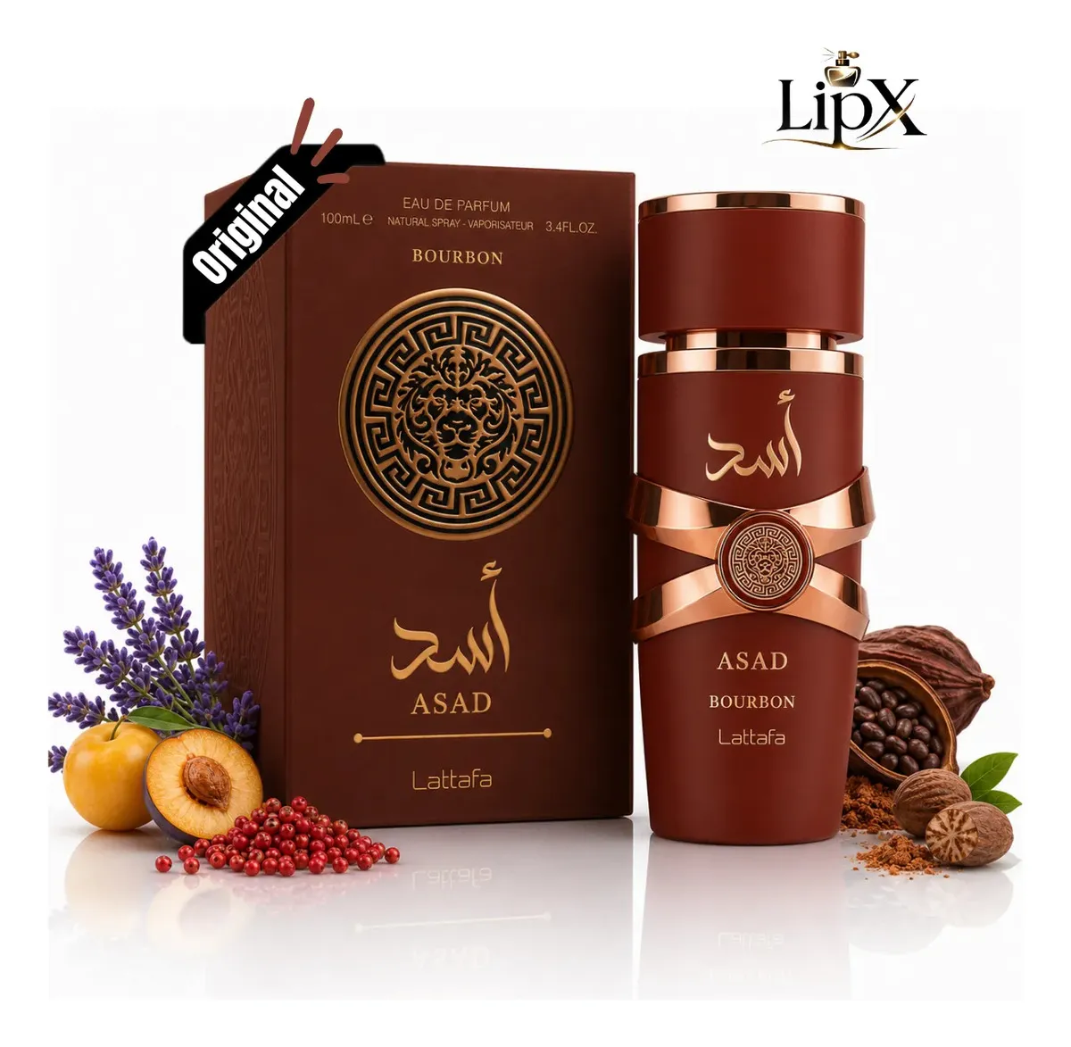 Perfume Árabe Asad Bourbon 100ml Lipx - TekOfertas