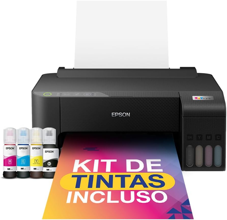 Impressora Epson EcoTank L1250 - Tanque de Tinta Colorida, Wi-Fi Direct, Comando de voz, Bivolt - TekOfertas