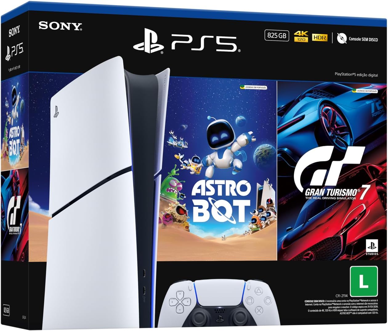 PlayStation®5 Slim Digital 825GB – Pacote ASTRO BOT e Gran Turismo 7 - TekOfertas