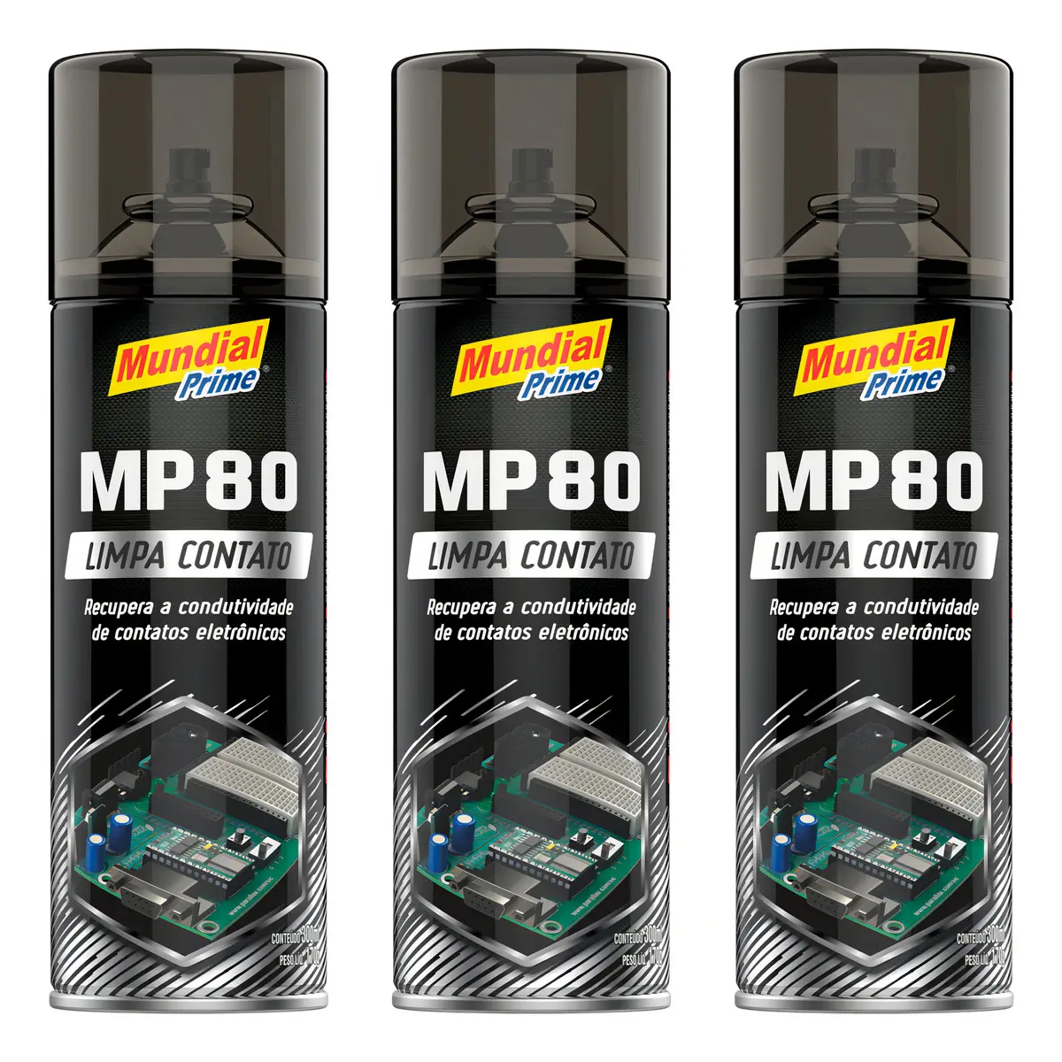 Kit 03 Uni Limpa Contato Elétrico Eletronico Mundial Prime - TekOfertas
