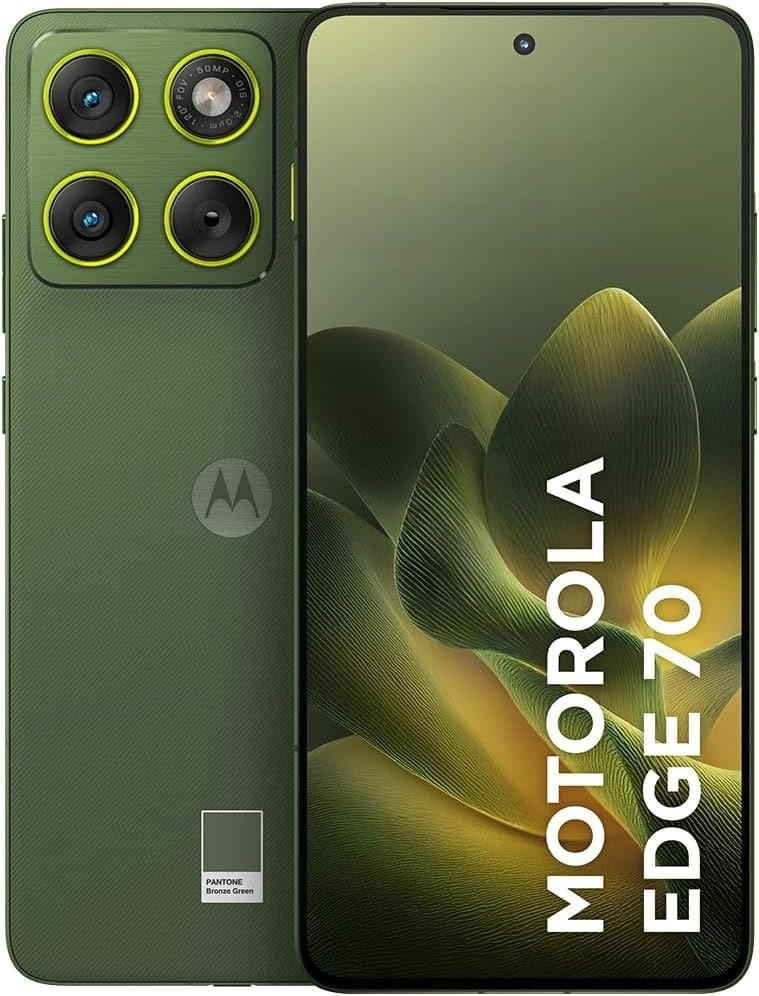 Motorola Edge 70 5G - 256GB 24GB (8GB RAM + 16GB RAM Boost), Ultrafino, 3 cameras 50MP, Tela 1.5K extreme Amoled 120hz - Bronze Green - TekOfertas