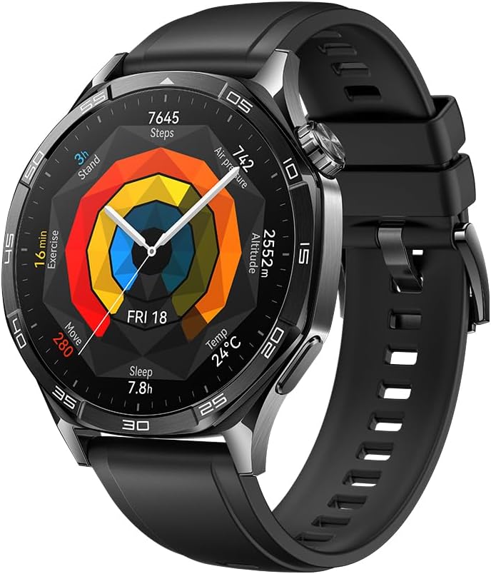Smartwatch, HUAWEI WATCH GT 5 46mm, Nova Experiência de Corrida e Ciclismo, Sharp-Edged Design, Até 2 Semanas de Bateria, Compatível com iOS e Android, Sistema GPS Integrado - TekOfertas