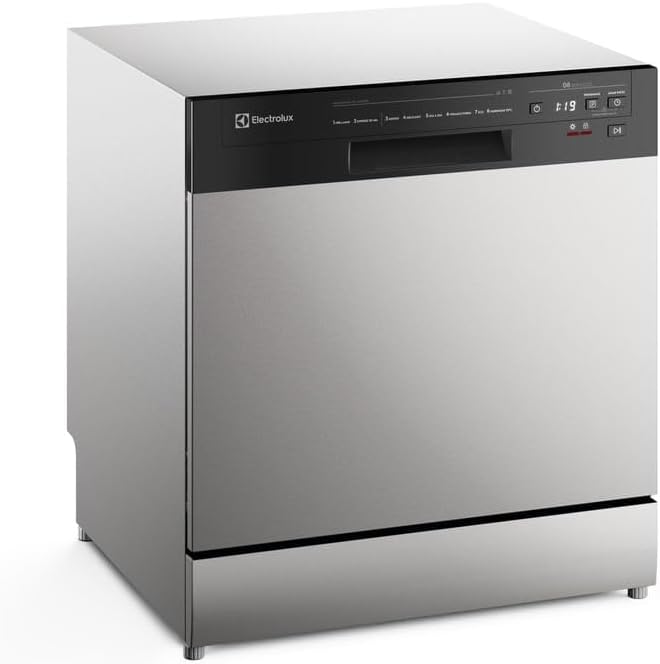 Lava-Louças Electrolux 8 Serviços Inox com Programa Lava e Seca 50min 127v LS08E - TekOfertas
