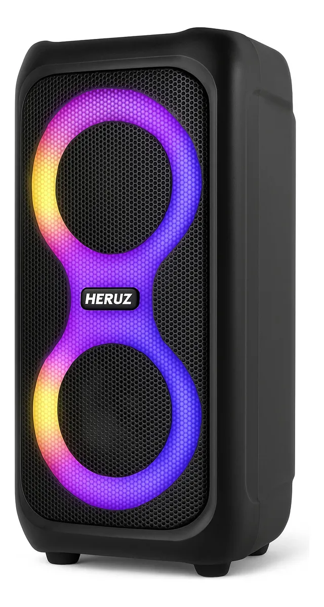 Caixa de Som Bluetooth Caixinha Grande 2 Altos Falantes 10w-hz 5.0 Boombox Com Radio Fm E Entrada Usb Pendrive - Heruz - TekOfertas