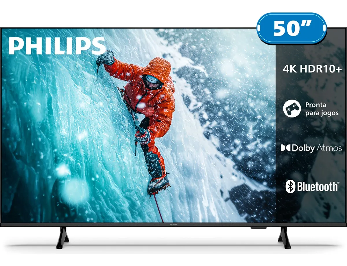 Smart Tv Philips 50 4k 50pug7300 Comando De Voz Bluetooth - TekOfertas