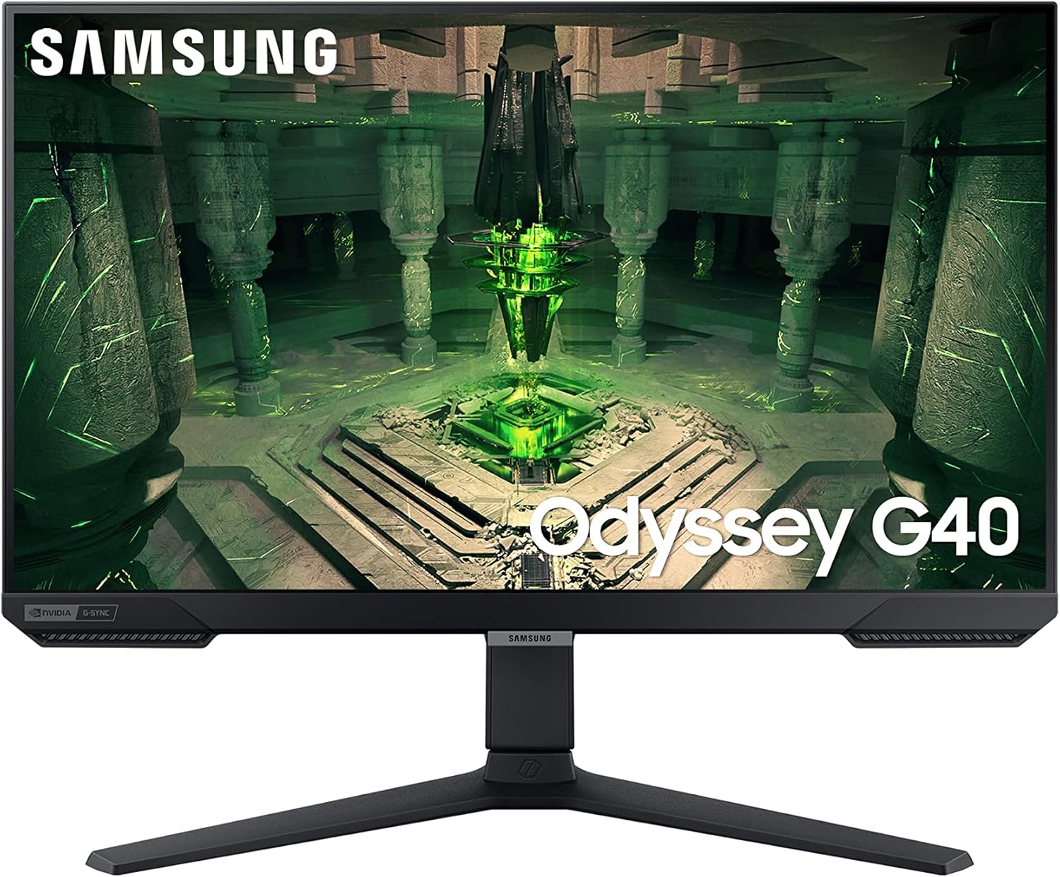 SAMSUNG Monitor Gamer Odyssey 25", FHD, 240 Hz, 1ms, com ajuste de altura, HDMI, DP, Gsync, Freesync, Preto, Série G40 - TekOfertas