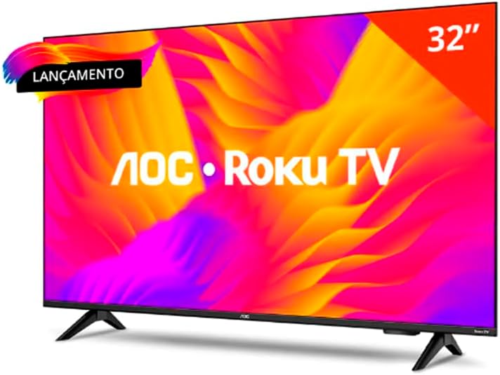 Smart TV LCD LED 32" AOC 32S5155/78G - Wi-Fi, HD, Quad Core, Dolby Áudio, 60 Hz - TekOfertas