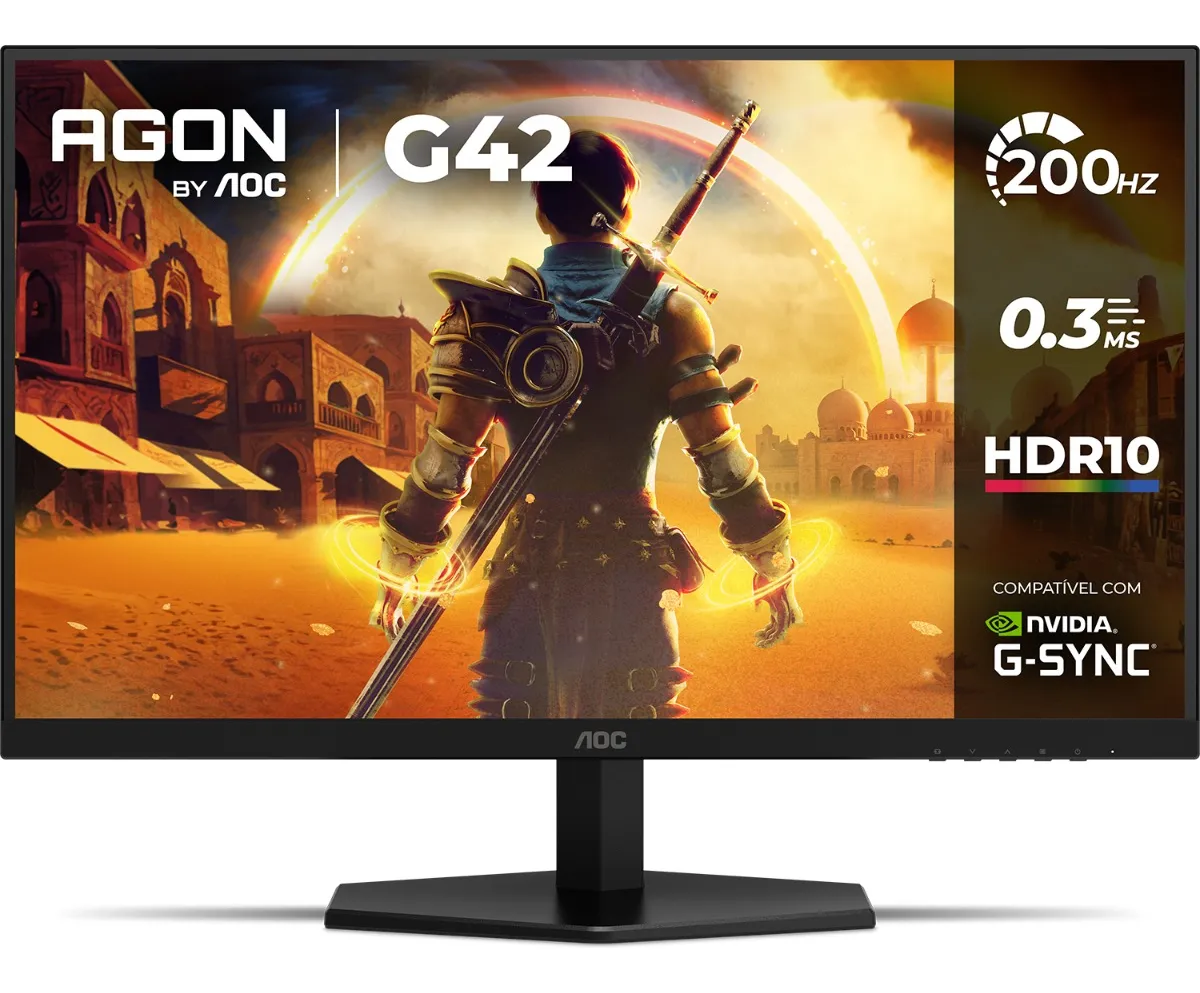 Monitor Gamer AOC AGON G42 27" 200Hz 0,3ms IPS 27G42HE - TekOfertas