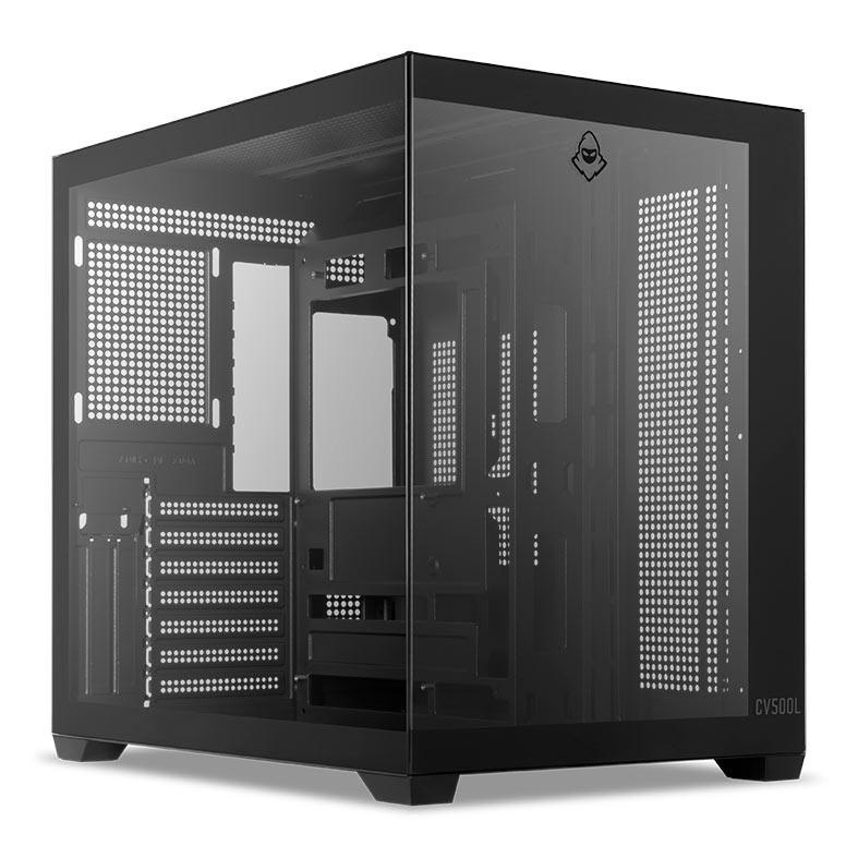 Gabinete Gamer Aquário Mancer CV500L, Mid Tower, Lateral De Vidro, Preto, MCR-CV500L-BK - TekOfertas