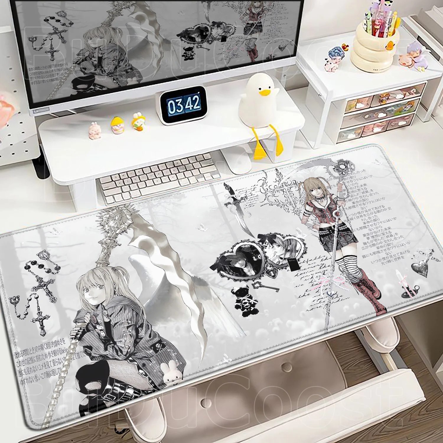 New Misa Amane Light Yagami Desk Mat Death Note Anime Mousepad Computer Gamers Lock Edge Mouse Pad Gaming E-sports Keyboard Pads - TekOfertas