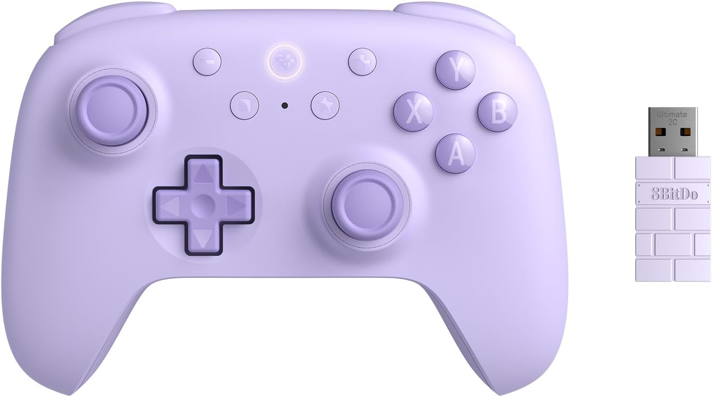 Controlador sem fio 8BitDo Ultimate 2C para Windows PC e Android, com taxa de polling de 1000 Hz, joysticks e gatilhos com efeito Hall e botões L4/R4 remapeáveis  - TekOfertas