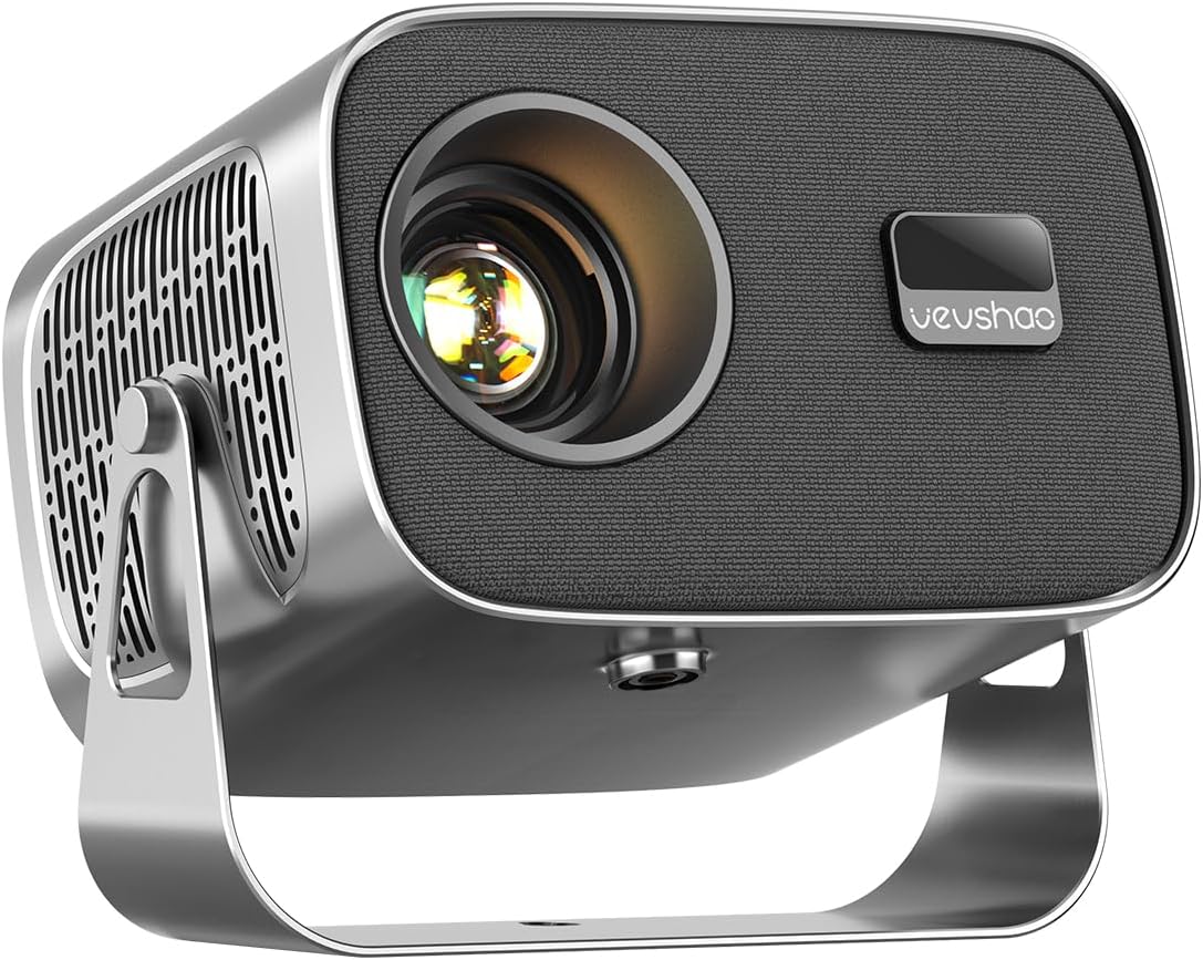 VEVSHAO A12 Mini projetor 4K 1080P portátil Full HD projetor portátil,Foco Automático,Android 11.0,Proteção Ocular com Rotação de 360°,Correção Eletrônica de Distorção Trapezoidal,Presente requintado - TekOfertas