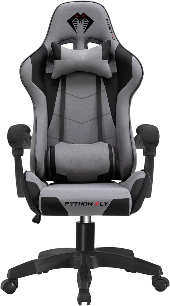 Cadeira Gamer Python Fly em tecido, respirável e ecológica, ângulo ajustável - TekOfertas
