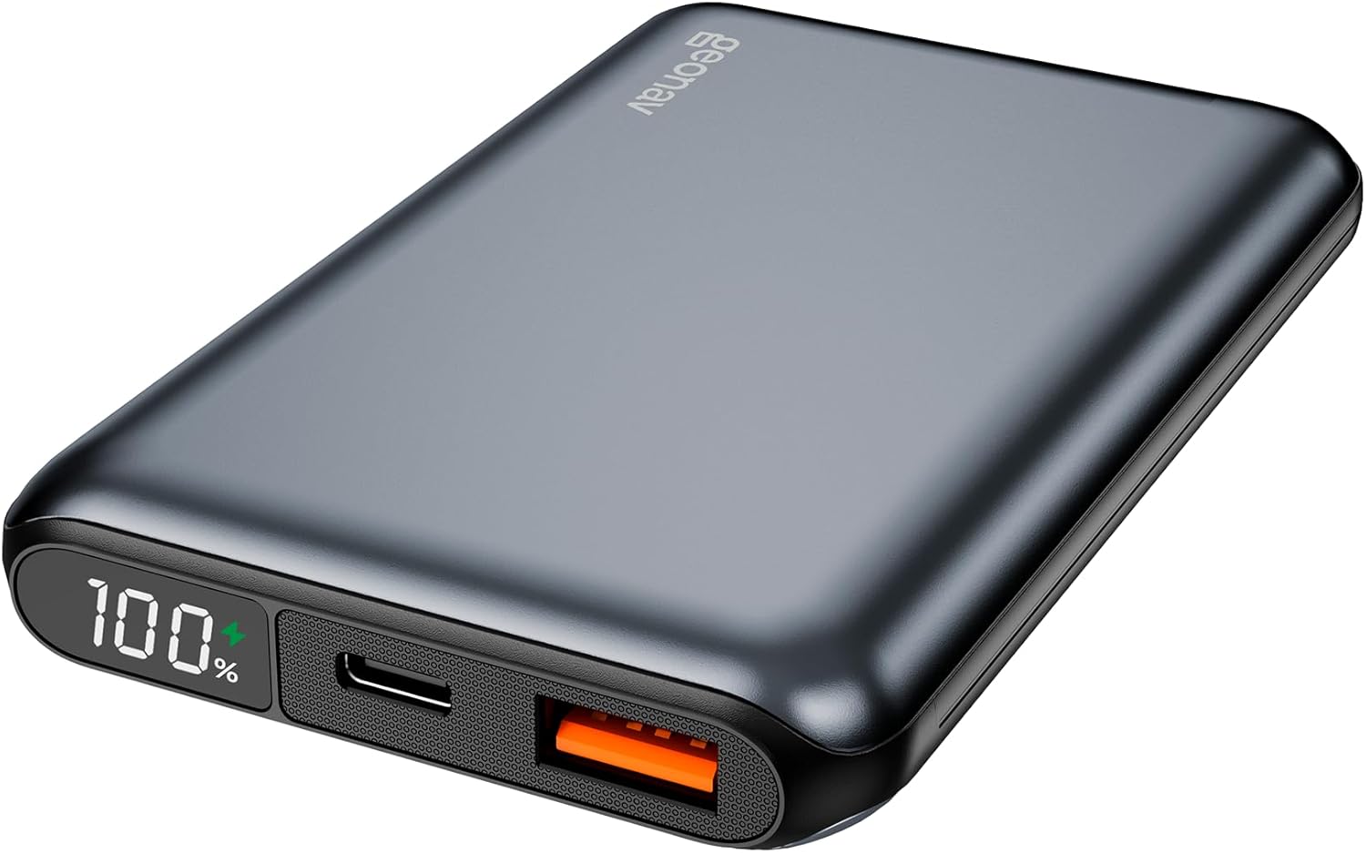Geonav Power Bank, Carregador Portátil Universal 10.000mAh, USB-A (até 18W) + USB-C (até 20W), Compacto, Carregamento Rápido, Pass Through, Led Indicador de Bateria, PB10K20WSG, Cinza espacial - TekOfertas
