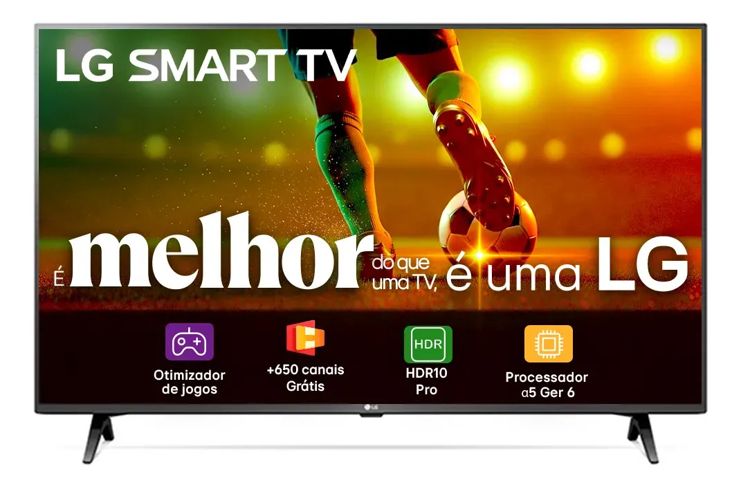 Smart TV LG 43"Full HD, Processador A5 Ger6, AI, Alexa e webOS 23 - 43LR6700PSA - TekOfertas