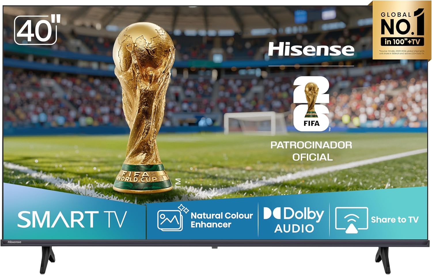 Hisense Smart TV FHD 40" Polegadas 40A4NV com HDR10, DTS Virtual X, Compatibilidade Alexa e Google Home - TekOfertas