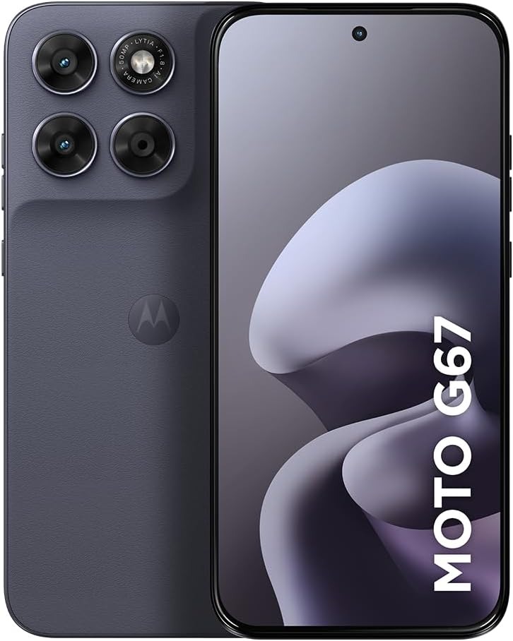 Motorola Moto G67 5G - 128GB 12GB (4GB RAM + 8GB RAM Boost) camera 50MP Sony Lytia 600, tela 1.5K extreme Amoled 120hz, ultrarresistente - Chumbo - TekOfertas