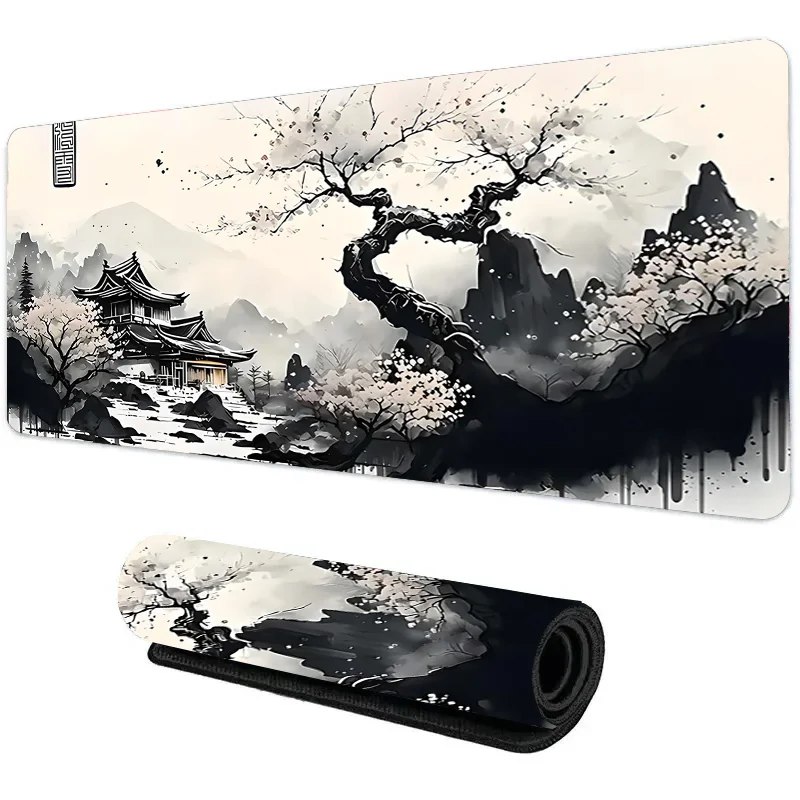 Mouse Pad sakura landscape desk accessories Mat Gamer Rug Xxl Keyboard Pad 1000X500x3MM Desk Mat Office Carpet Gaming Mouse Mats - TekOfertas