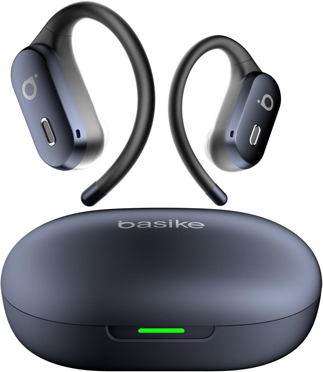 Basike Fone de Ouvido Bluetooth Esportivo 5.4, OWS/TWS Som Estéreo Hi-Fi, ANC e Modo Transparência, Suporta Chamadas de Voz, Resistente a Suor e Respingos, Compatível com Android e iOS – Azul - TekOfertas