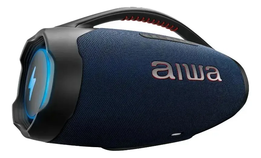 Caixa de Som Boombox Plus AIWA BBS-01-LBL 200W Bluetooth 30H IP66 USB RGB - TekOfertas