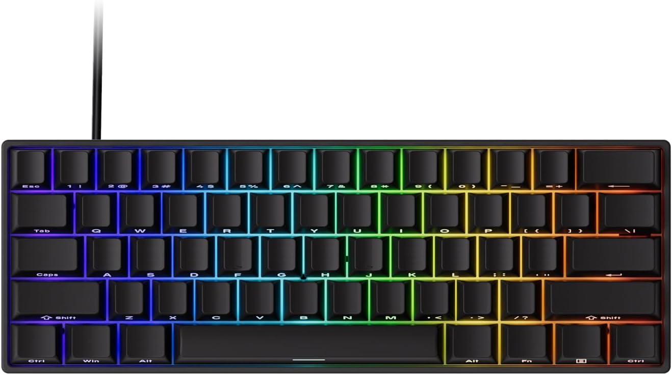 Teclado Mecânico Gamer Akko x Monsgeek Fun60 Pro SP, Preto | Magnético, 8k, Switch Akko Glare Linear, AKKO01-00005-BLK - TekOfertas