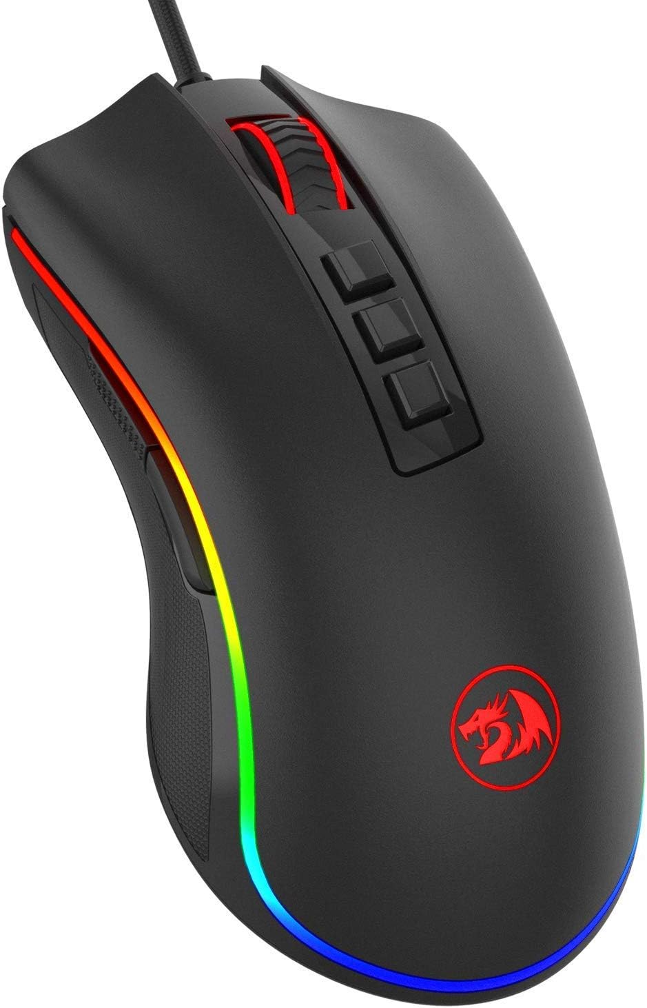 Mouse Gamer Redragon Cobra, Chroma RGB, 10000DPI, 7 Botões, Preto - TekOfertas